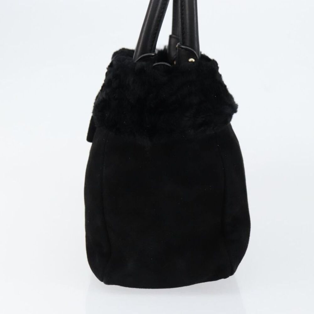 Salvatore Ferragamo Vala Suede Black Suede Handbag - Picture 3 of 16